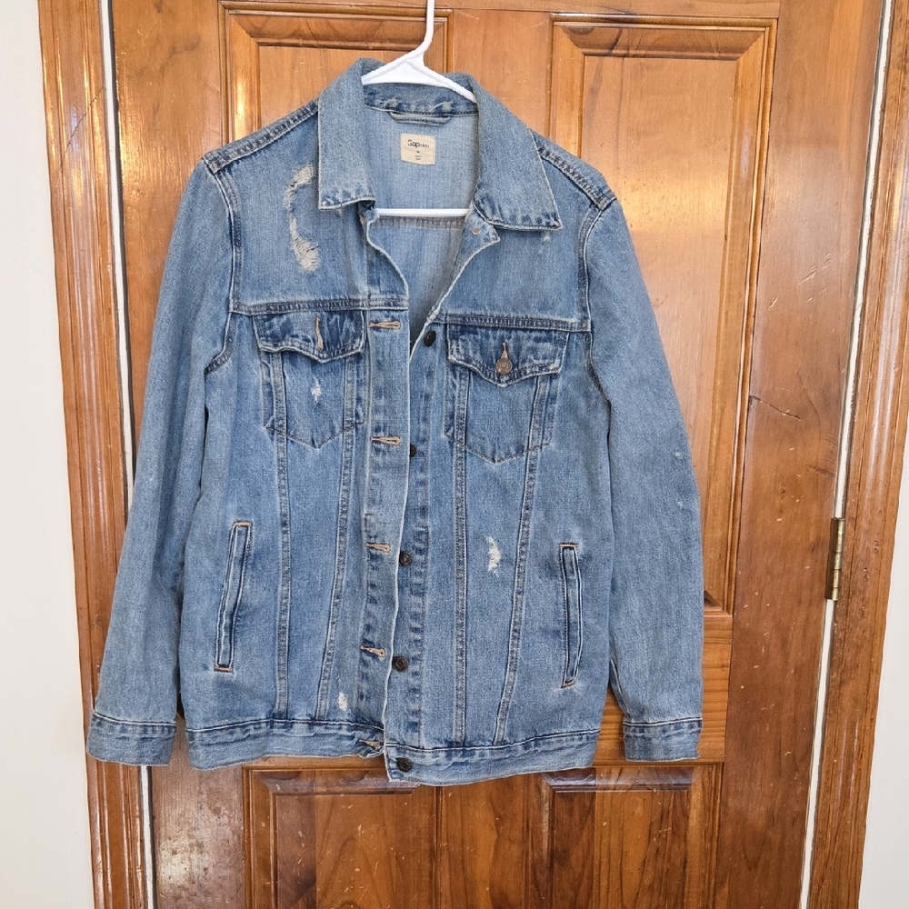 Gap 1969 Blue Denim Jacket Womens Sz Medium EUC - Picture 2 of 10